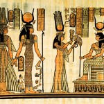 Egyptian papyrus, Pharaon offering